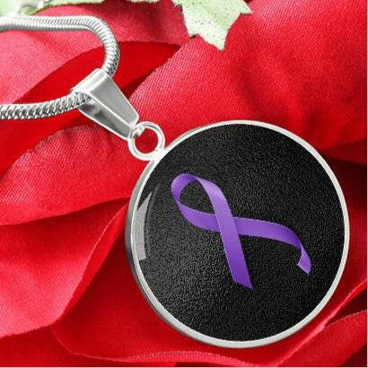 Purple Ribbon Necklace - Jewelry - Epileptic Al’s Shop