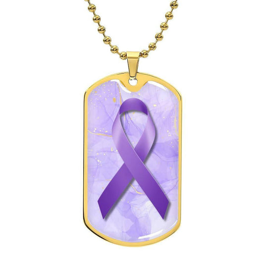 Purple Ribbon Necklace - Jewelry - Epileptic Al’s Shop