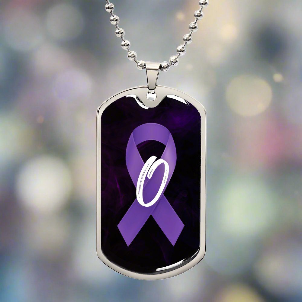 Purple Ribbon O Necklace - Jewelry - Epileptic Al’s Shop