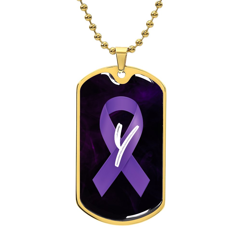 Purple Ribbon Y Necklace - Jewelry - Epileptic Al’s Shop