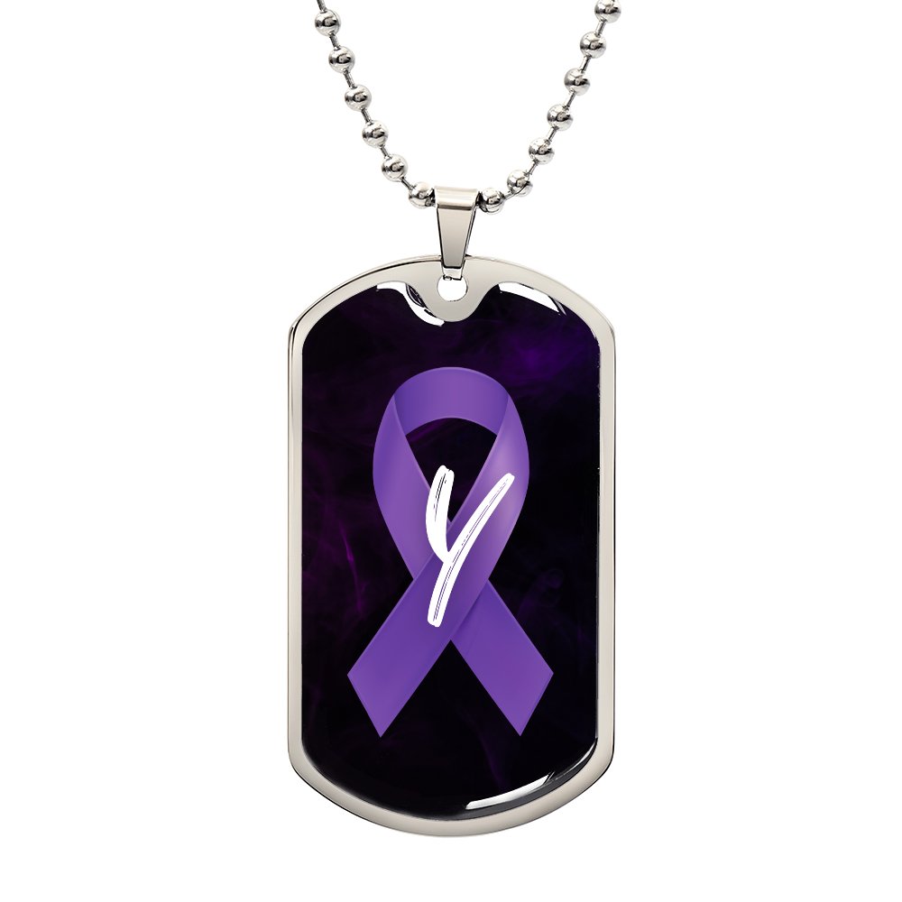 Purple Ribbon Y Necklace - Jewelry - Epileptic Al’s Shop