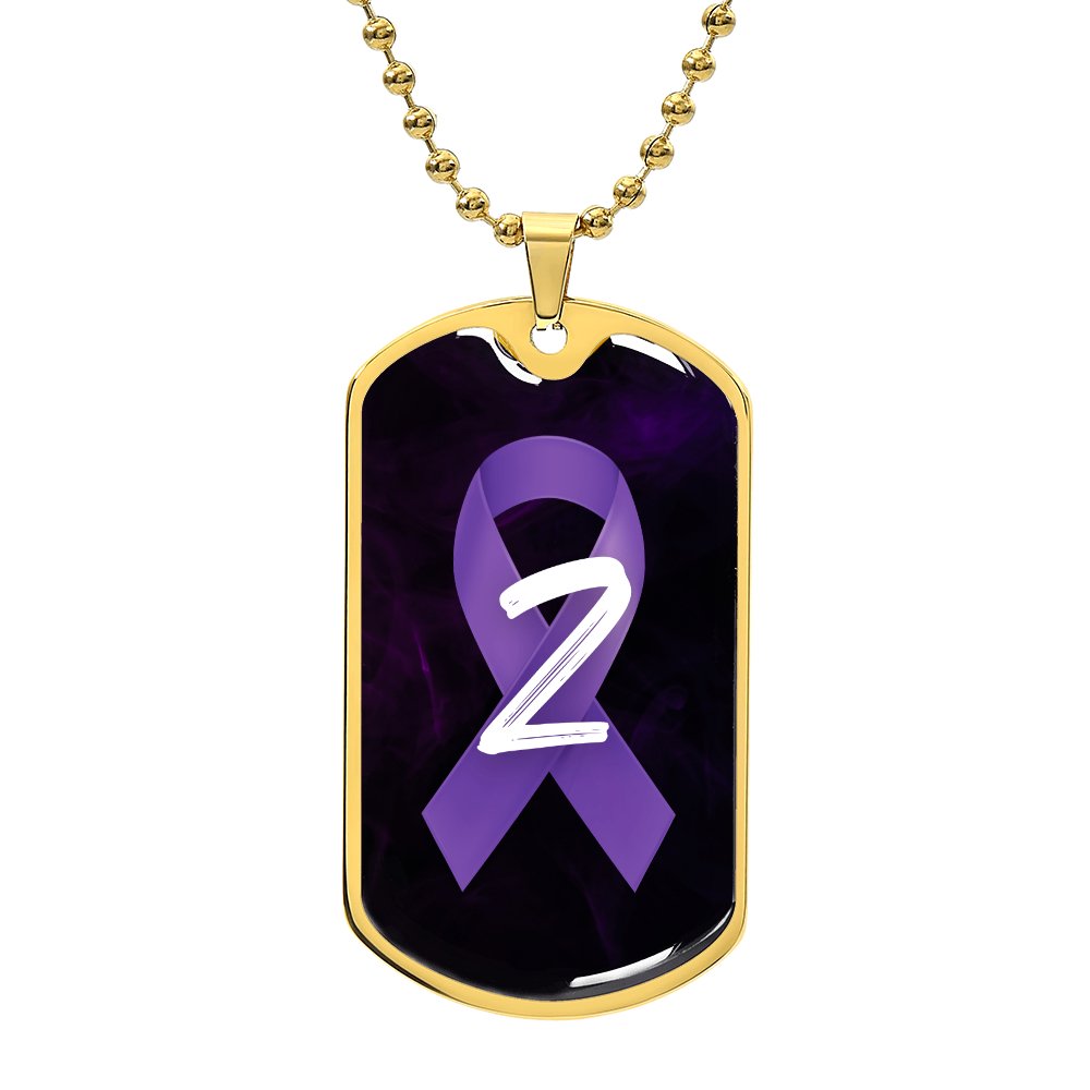 Purple Ribbon Z Necklace - Jewelry - Epileptic Al’s Shop