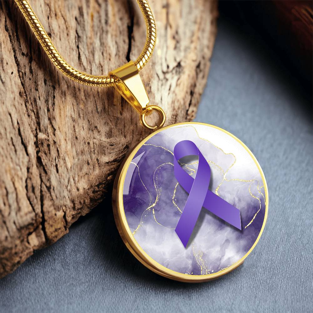 Purple & Silver Epilepsy Awareness Necklace - Jewelry - Epileptic Al’s Shop