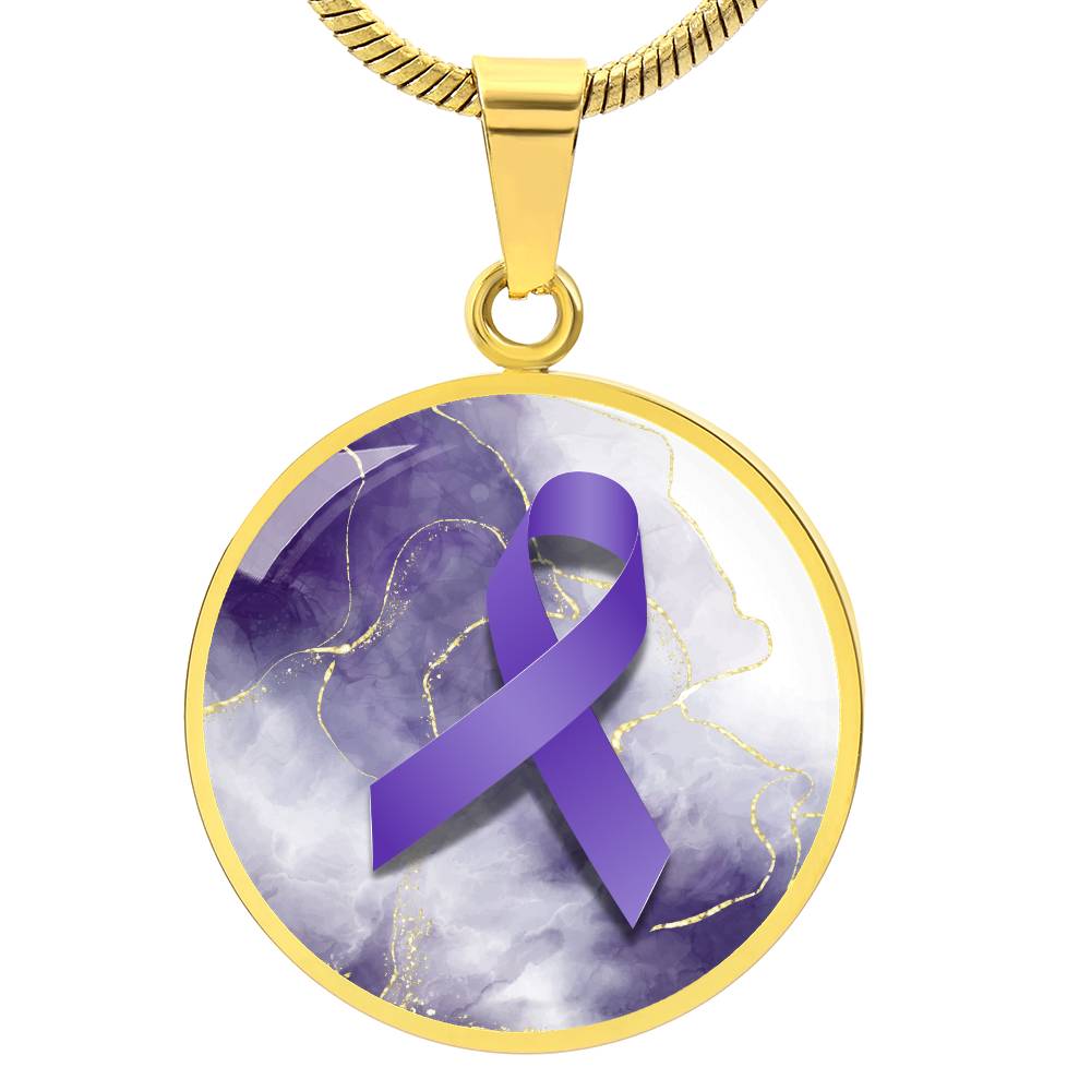 Purple & Silver Epilepsy Awareness Necklace - Jewelry - Epileptic Al’s Shop