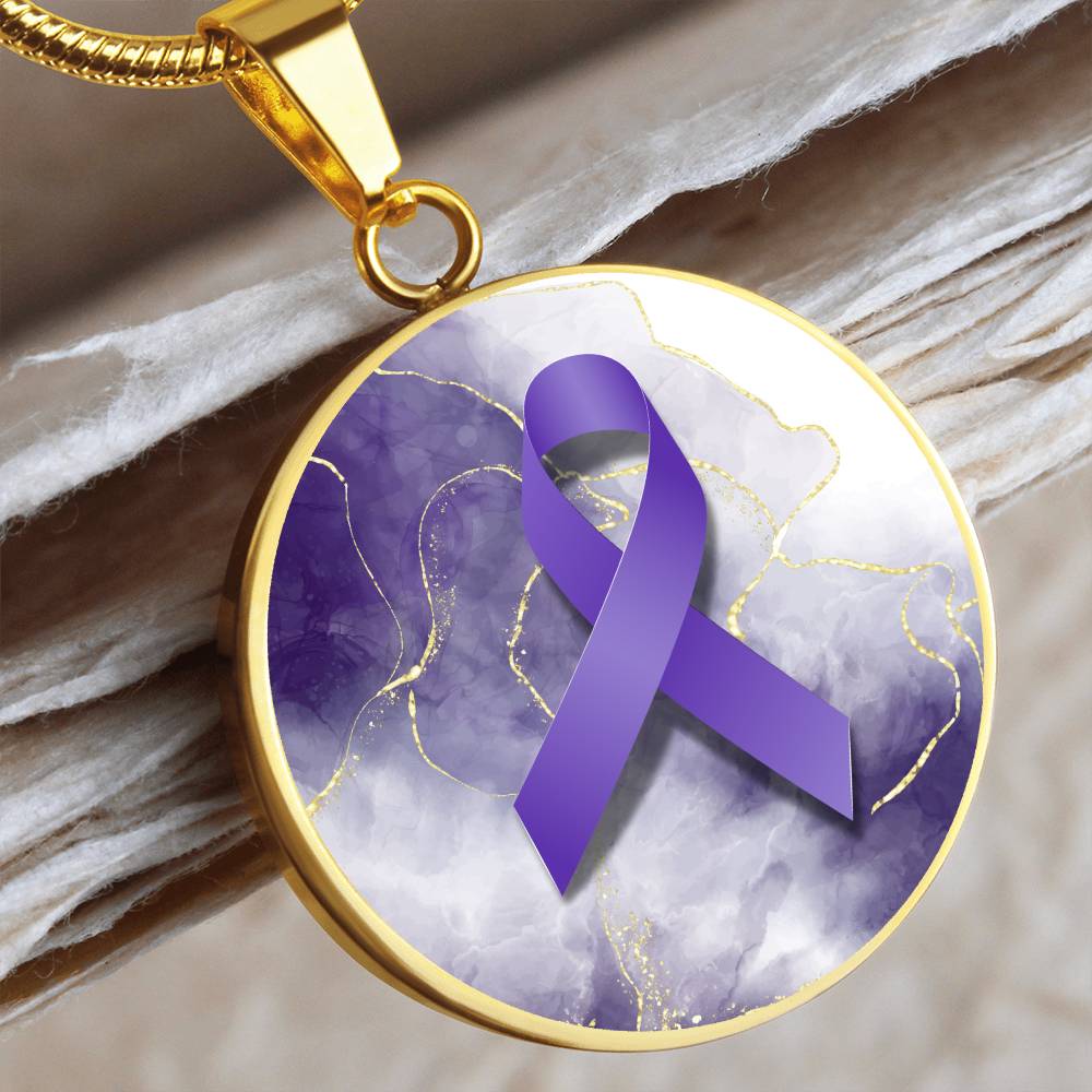 Purple & Silver Epilepsy Awareness Necklace - Jewelry - Epileptic Al’s Shop