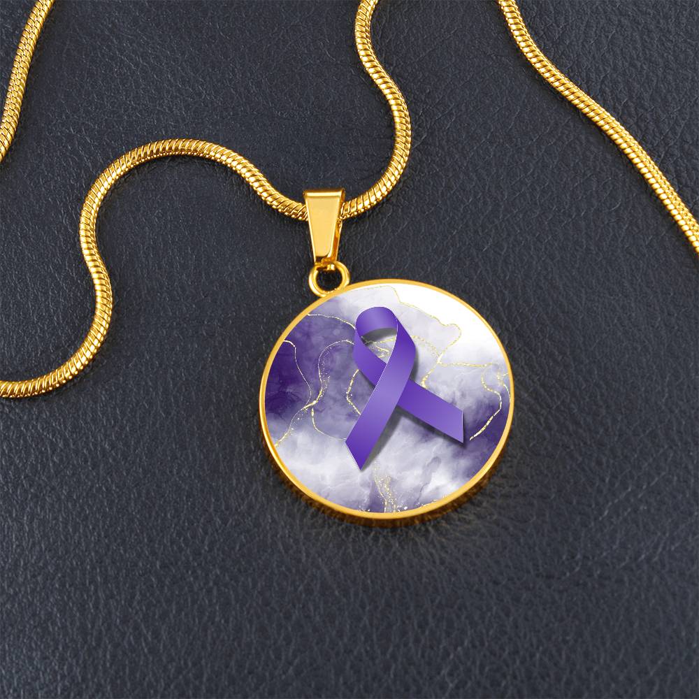 Purple & Silver Epilepsy Awareness Necklace - Jewelry - Epileptic Al’s Shop