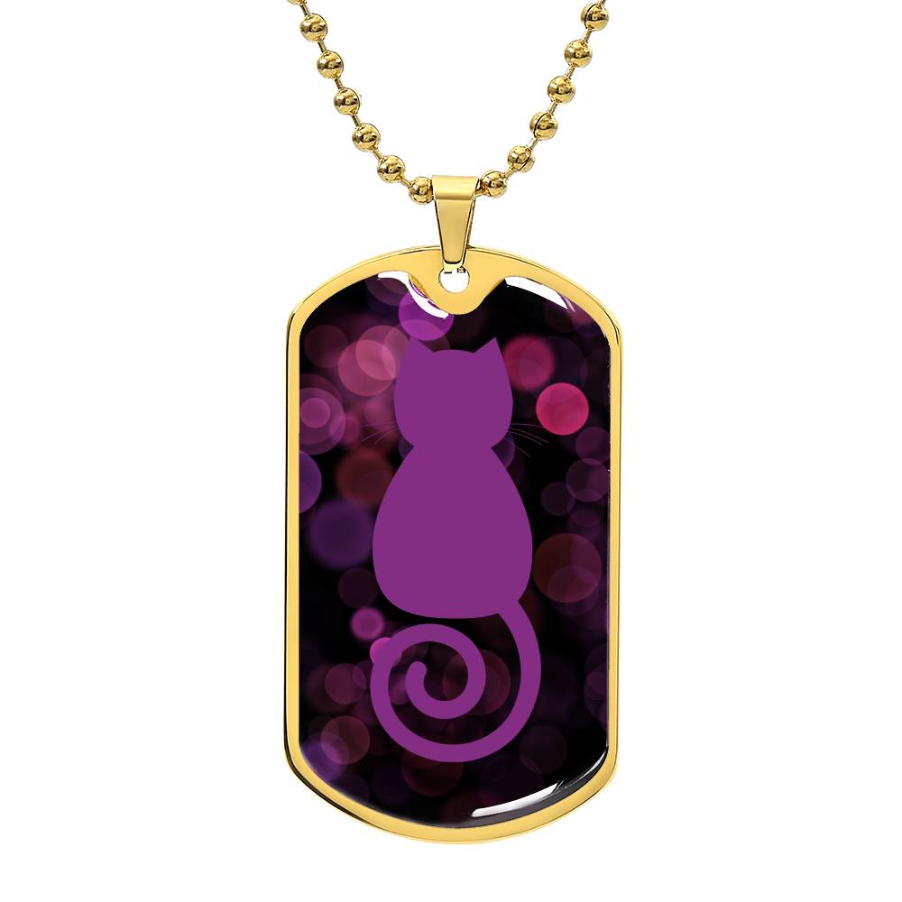 Purple Swirl Kitty Necklace - Jewelry - Epileptic Al’s Shop