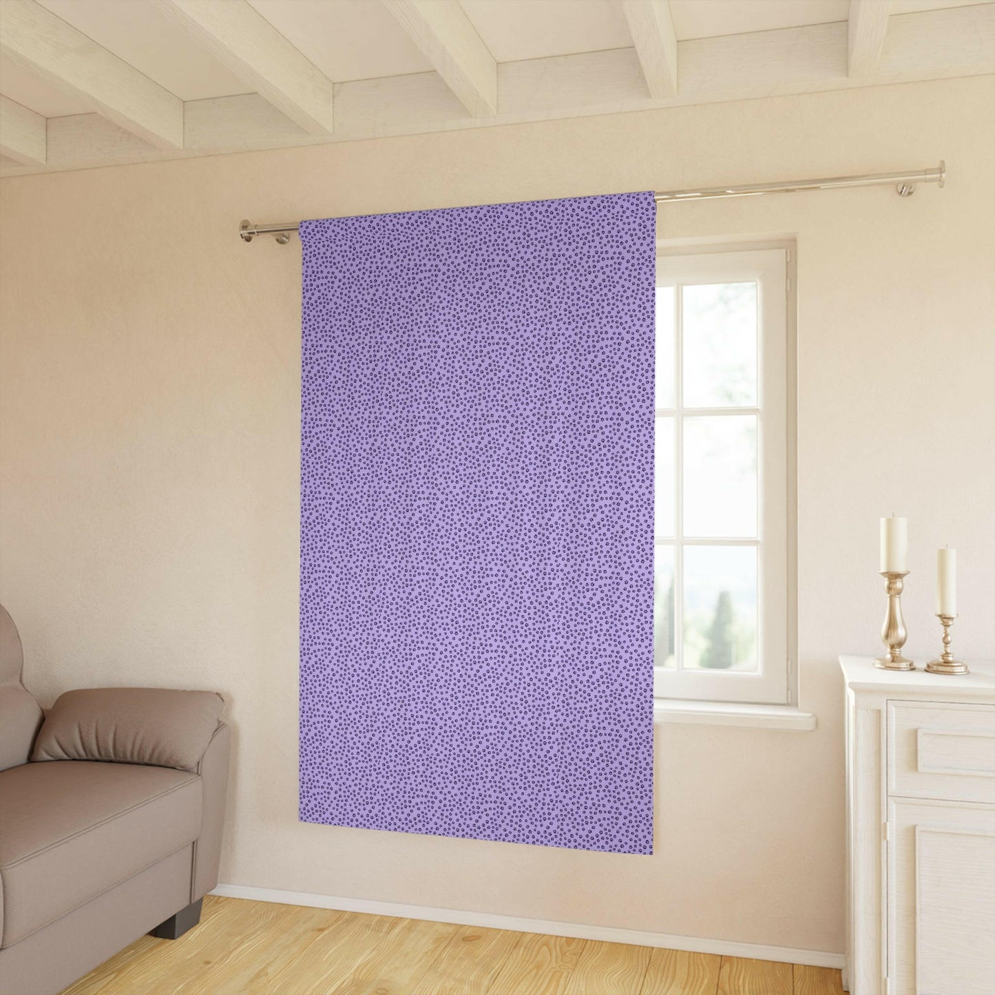 Purple Tiny Paws Window Curtains (1 Piece) - Home Decor - Epileptic Al’s Shop