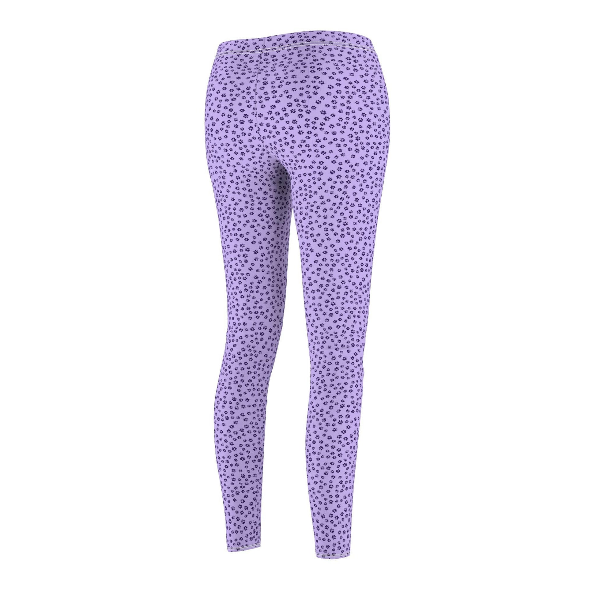 Purple Tiny Paws Women's Cut & Sew Casual Leggings - All Over Prints - Epileptic Al’s Shop