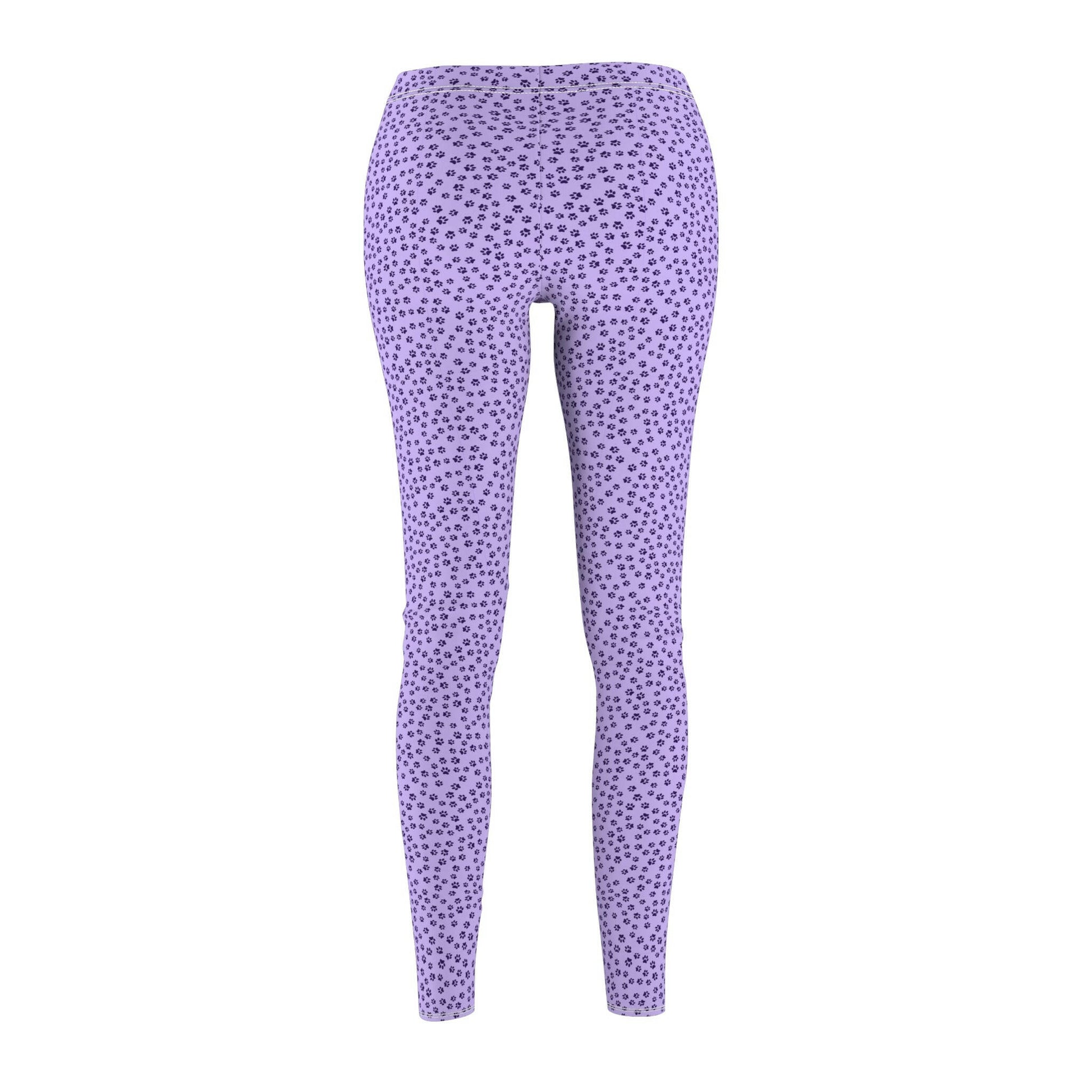 Purple Tiny Paws Women's Cut & Sew Casual Leggings - All Over Prints - Epileptic Al’s Shop