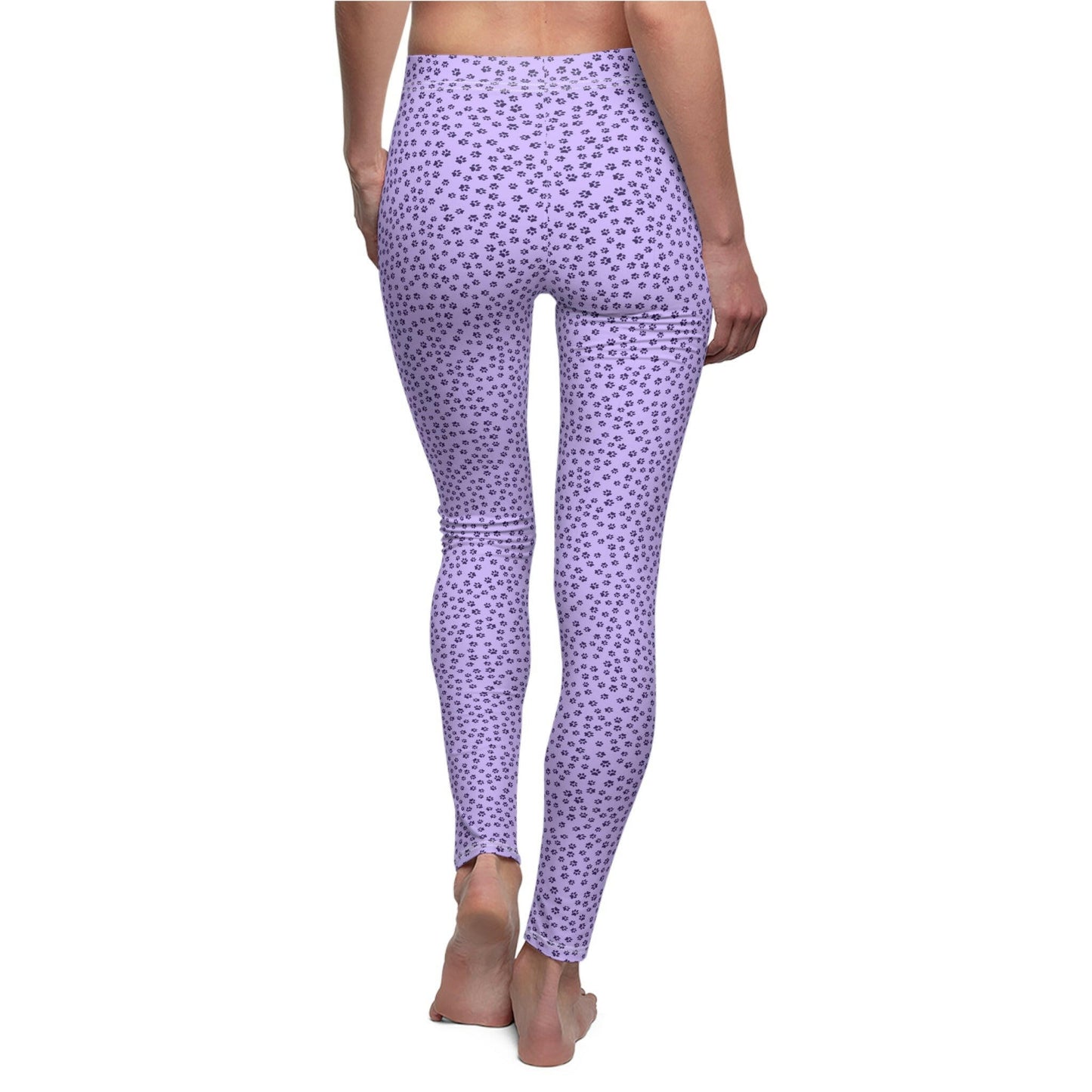 Purple Tiny Paws Women's Cut & Sew Casual Leggings - All Over Prints - Epileptic Al’s Shop