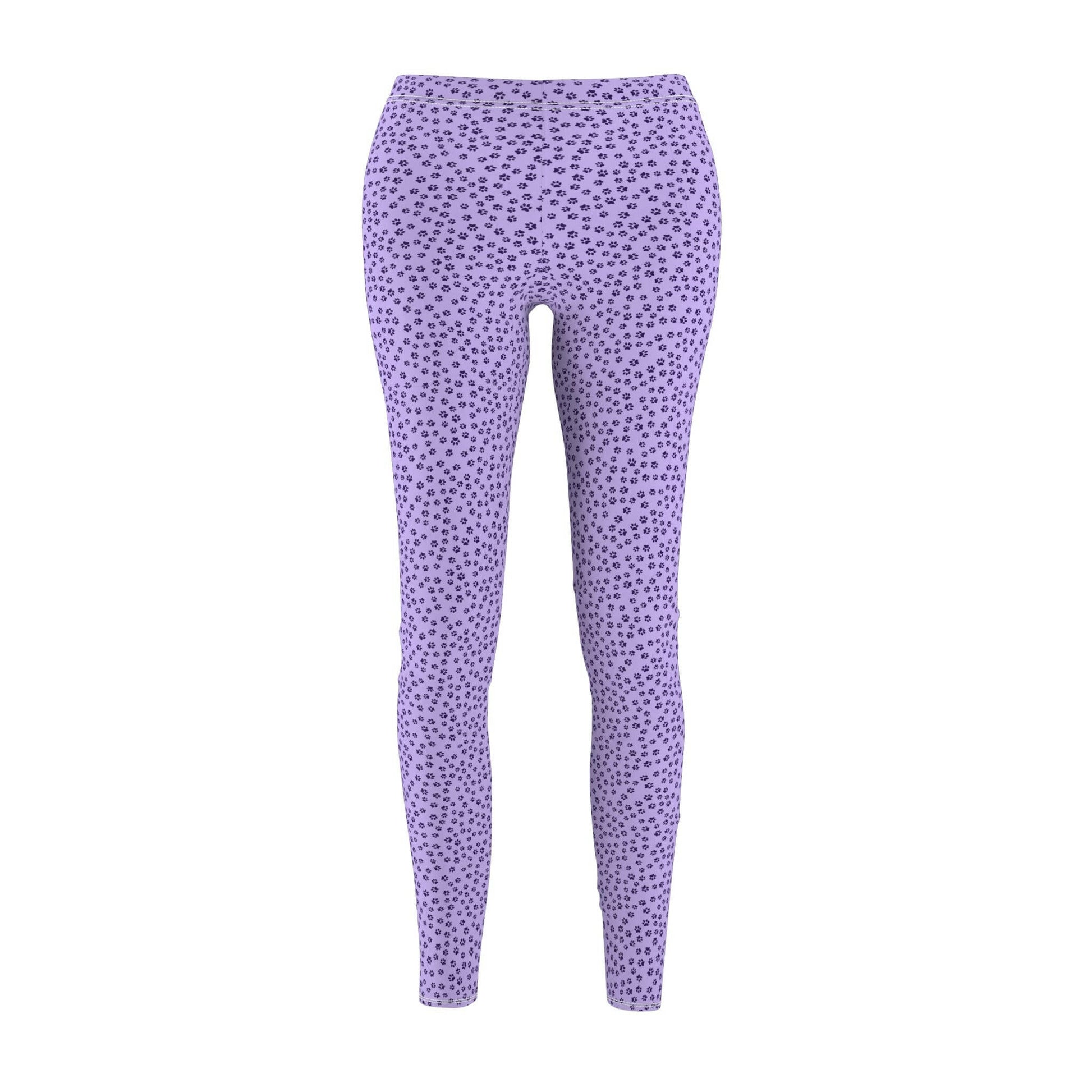 Purple Tiny Paws Women's Cut & Sew Casual Leggings - All Over Prints - Epileptic Al’s Shop