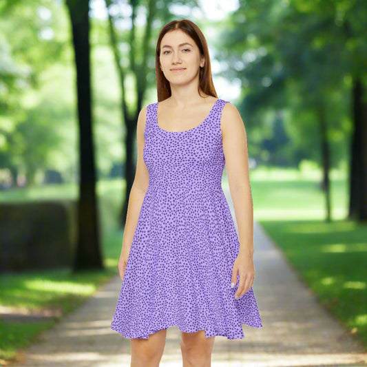 Purple Tiny Paws Women's Skater Dress - All Over Prints - Epileptic Al’s Shop