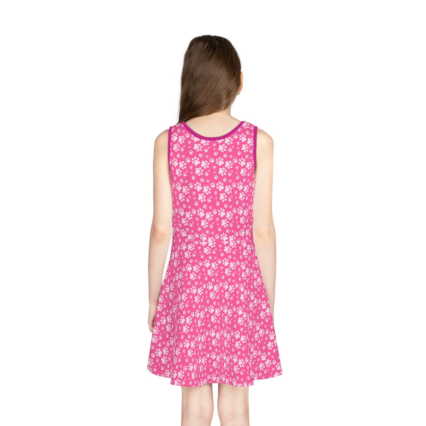 Purrrty in Pink Girls' Sleeveless Sundress - All Over Prints - Epileptic Al’s Shop