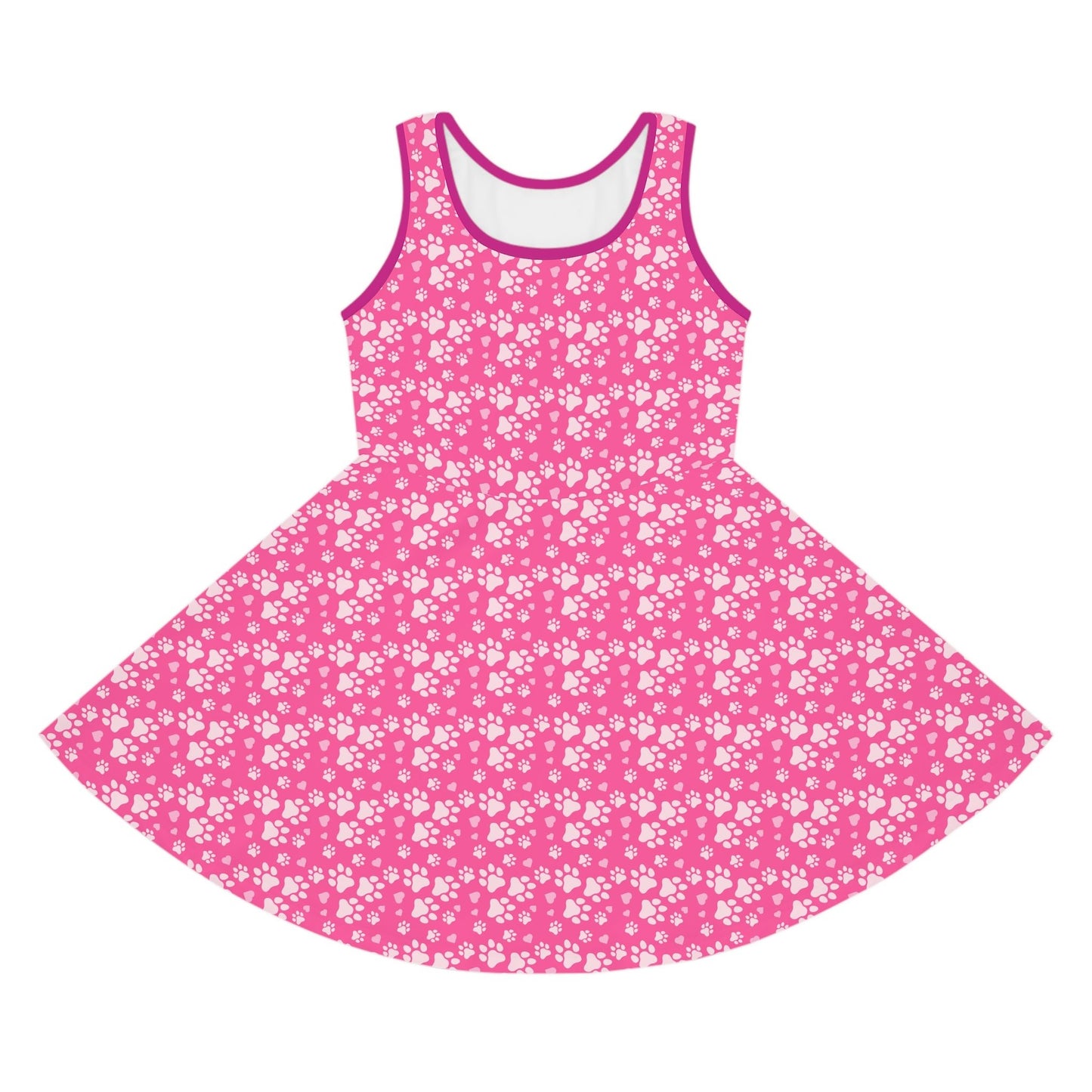 Purrrty in Pink Girls' Sleeveless Sundress - All Over Prints - Epileptic Al’s Shop