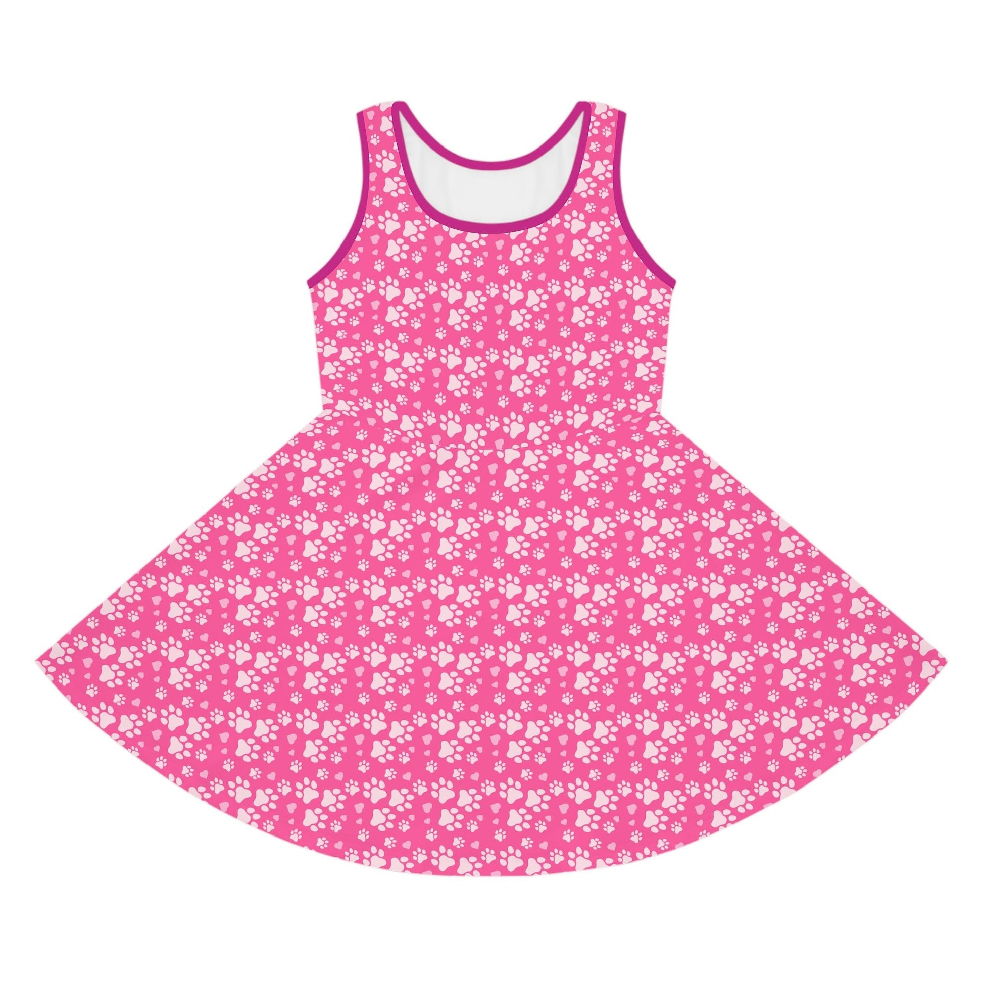 Purrrty in Pink Girls' Sleeveless Sundress - All Over Prints - Epileptic Al’s Shop