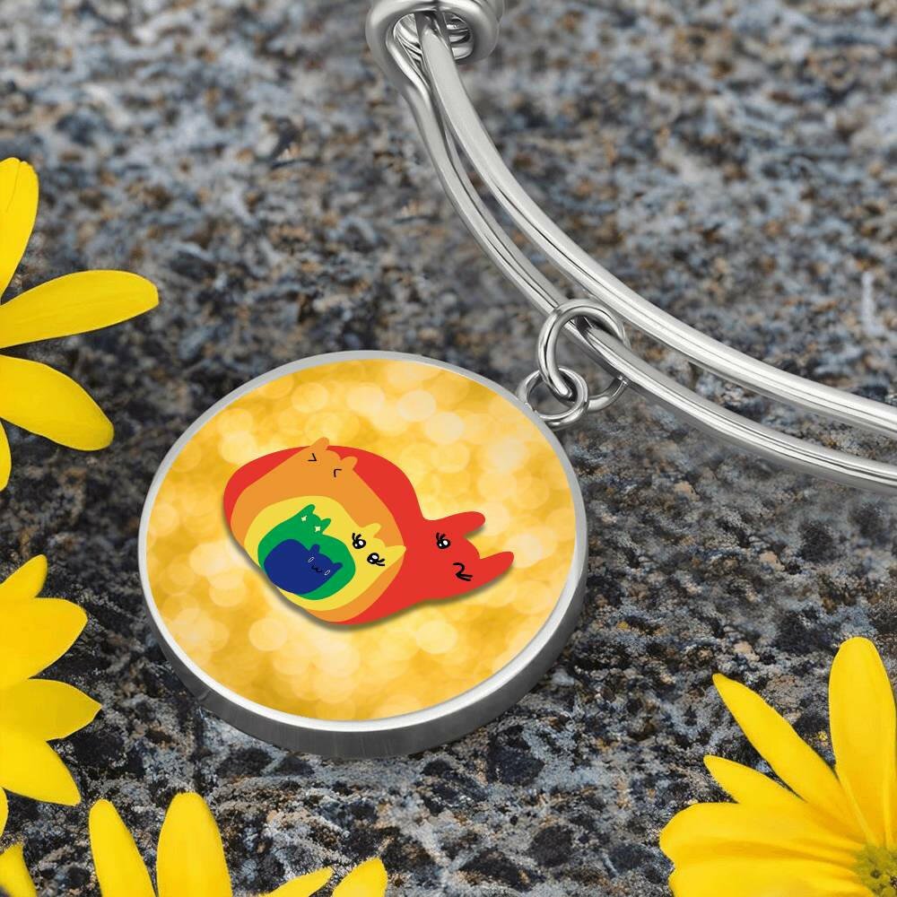 Rainbow Cat Family Bracelet - Jewelry - Epileptic Al’s Shop