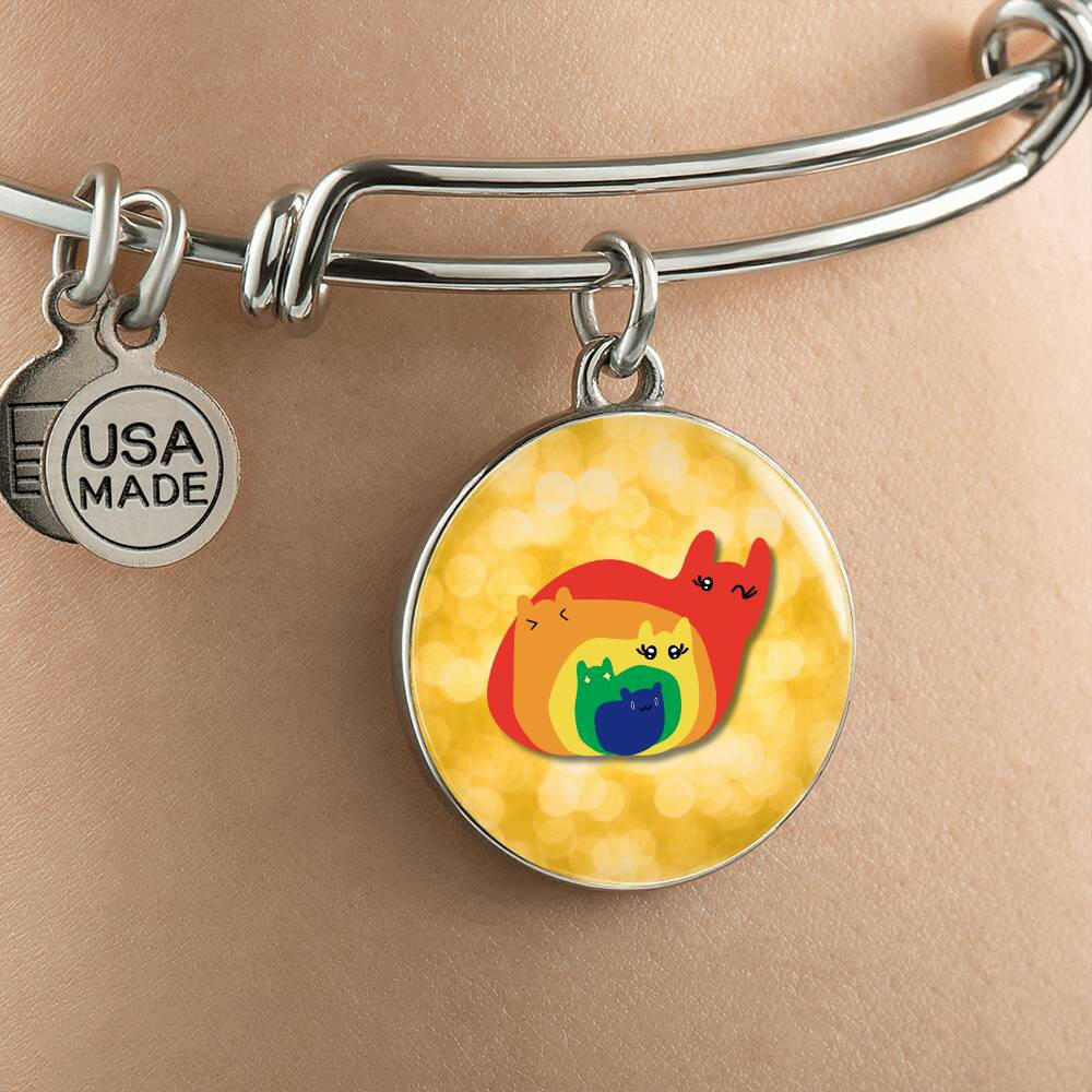 Rainbow Cat Family Bracelet - Jewelry - Epileptic Al’s Shop