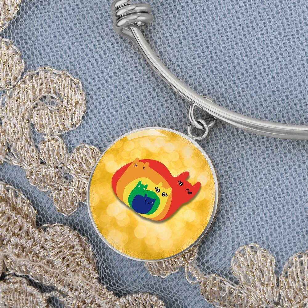 Rainbow Cat Family Bracelet - Jewelry - Epileptic Al’s Shop