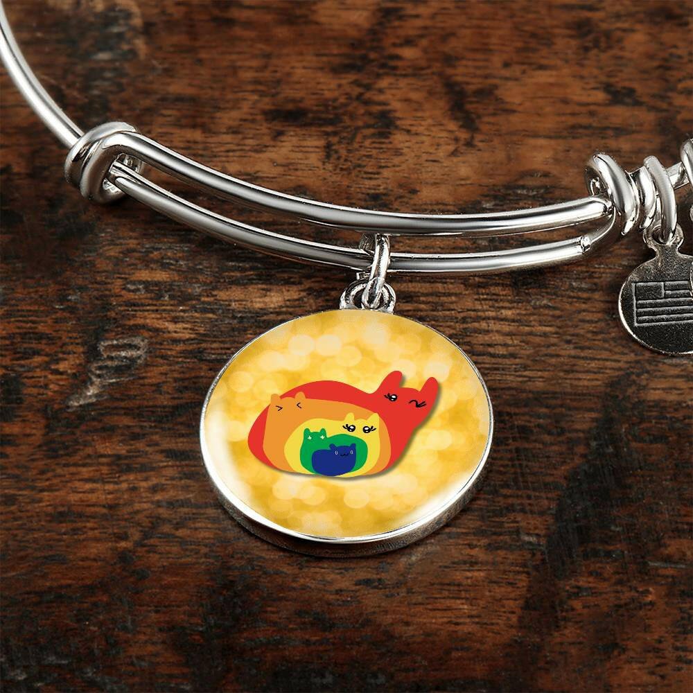 Rainbow Cat Family Bracelet - Jewelry - Epileptic Al’s Shop