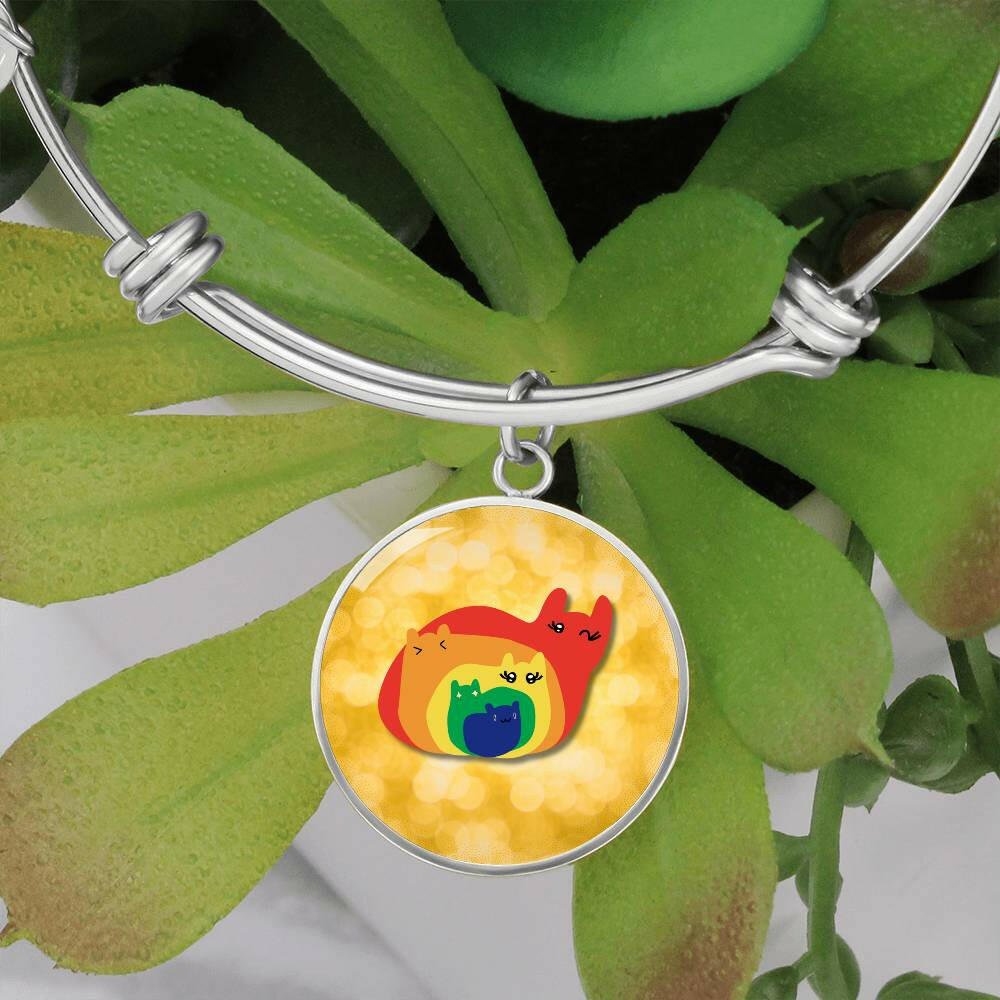 Rainbow Cat Family Bracelet - Jewelry - Epileptic Al’s Shop