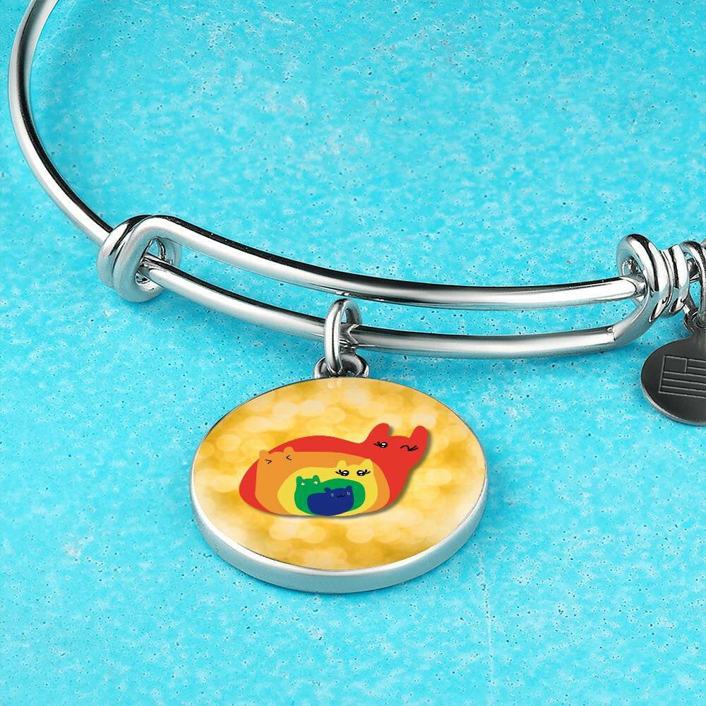 Rainbow Cat Family Bracelet - Jewelry - Epileptic Al’s Shop