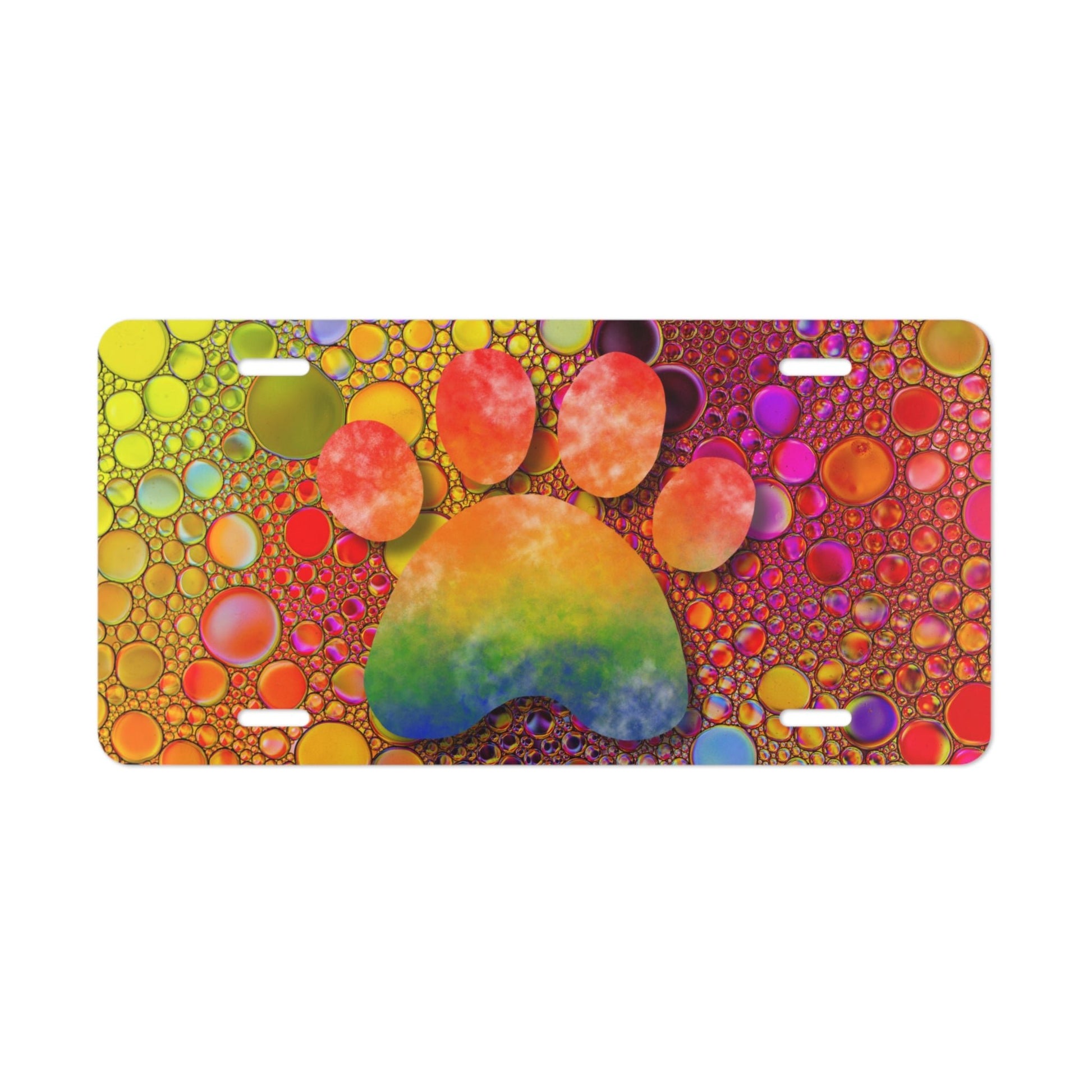 Rainbow Paw Vanity Plate - Accessories - Epileptic Al’s Shop