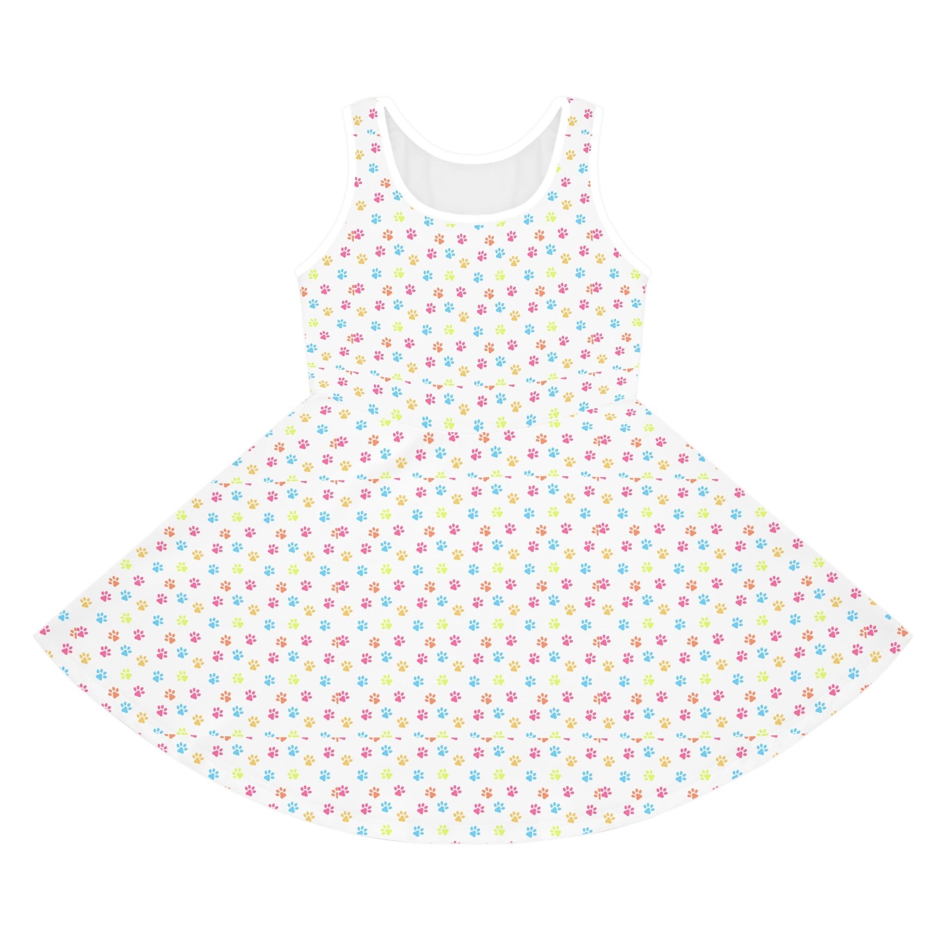 Rainbow Paws Girls' Sleeveless Sundress - All Over Prints - Epileptic Al’s Shop