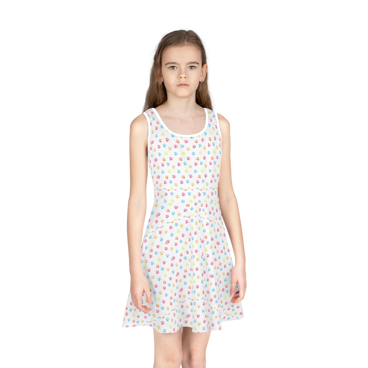 Rainbow Paws Girls' Sleeveless Sundress - All Over Prints - Epileptic Al’s Shop