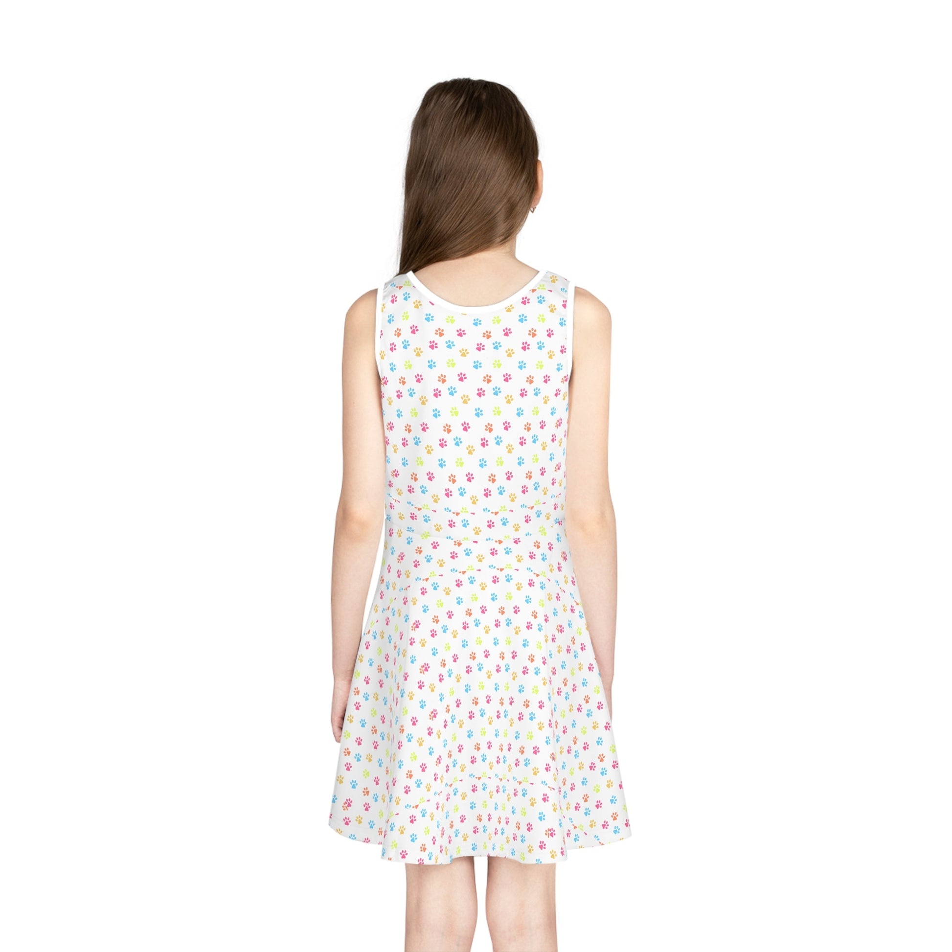 Rainbow Paws Girls' Sleeveless Sundress - All Over Prints - Epileptic Al’s Shop