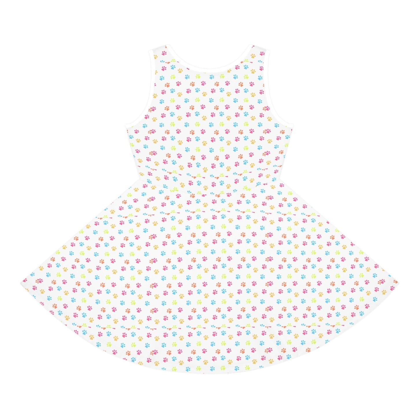 Rainbow Paws Girls' Sleeveless Sundress - All Over Prints - Epileptic Al’s Shop