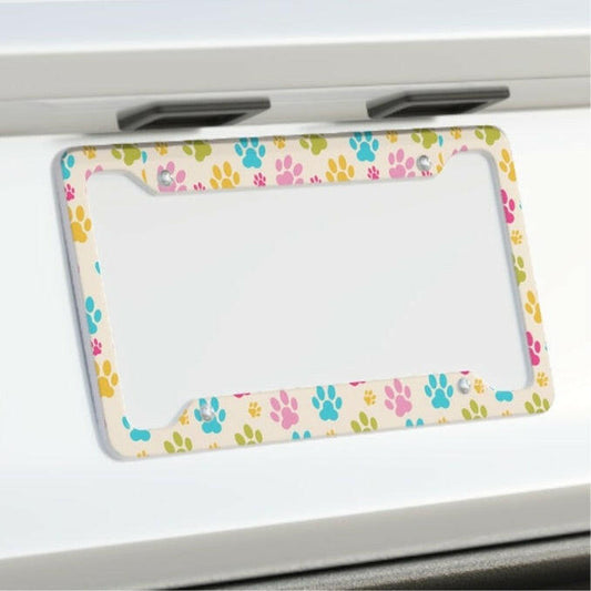 Rainbow Paws License Plate Frame - Accessories - Epileptic Al’s Shop