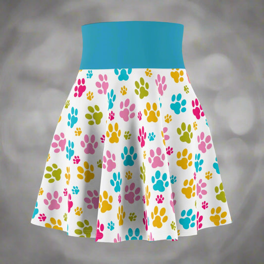 Rainbow Paws Women's Skater Skirt - All Over Prints - Epileptic Al’s Shop