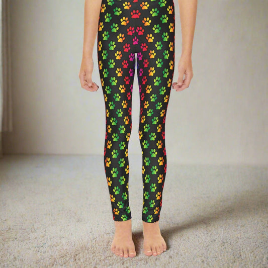 Rainbow Paws Youth Full - Length Leggings - All Over Prints - Epileptic Al’s Shop