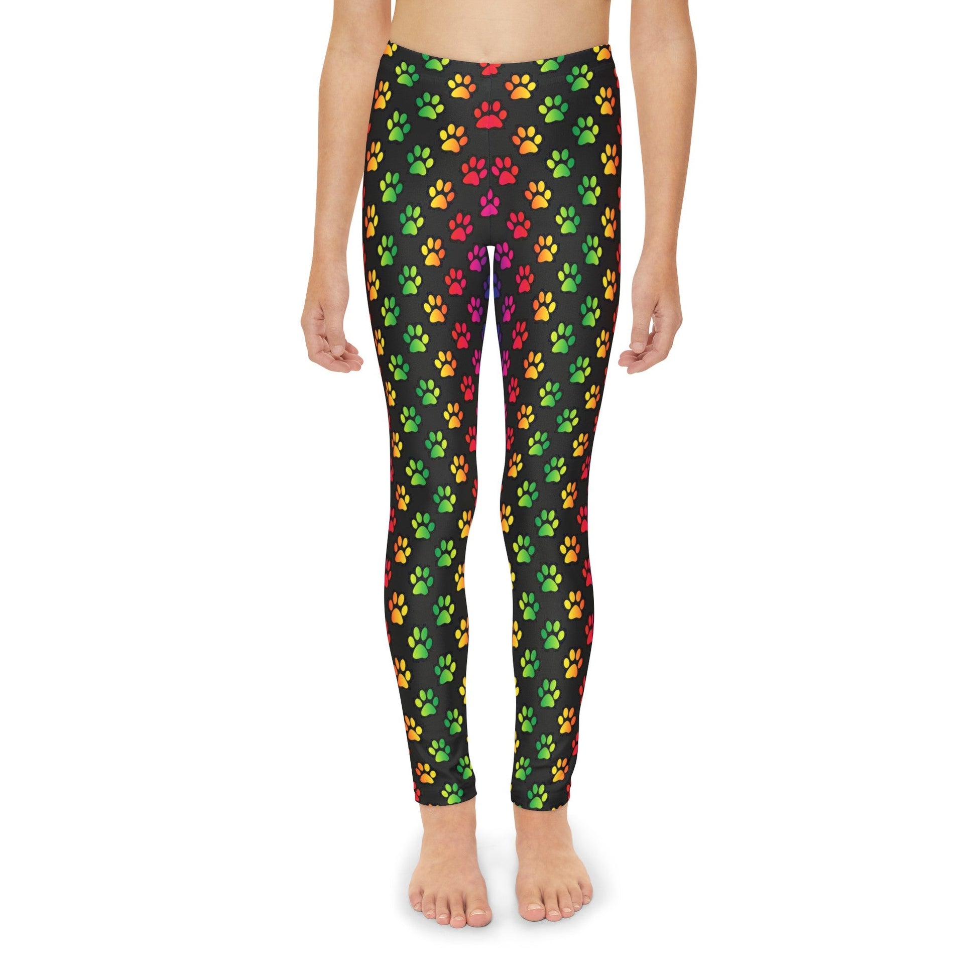 Rainbow Paws Youth Full - Length Leggings - All Over Prints - Epileptic Al’s Shop