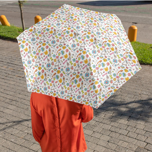 Raining Cats & Dogs Semi - Automatic Foldable Umbrella - Accessories - Epileptic Al’s Shop