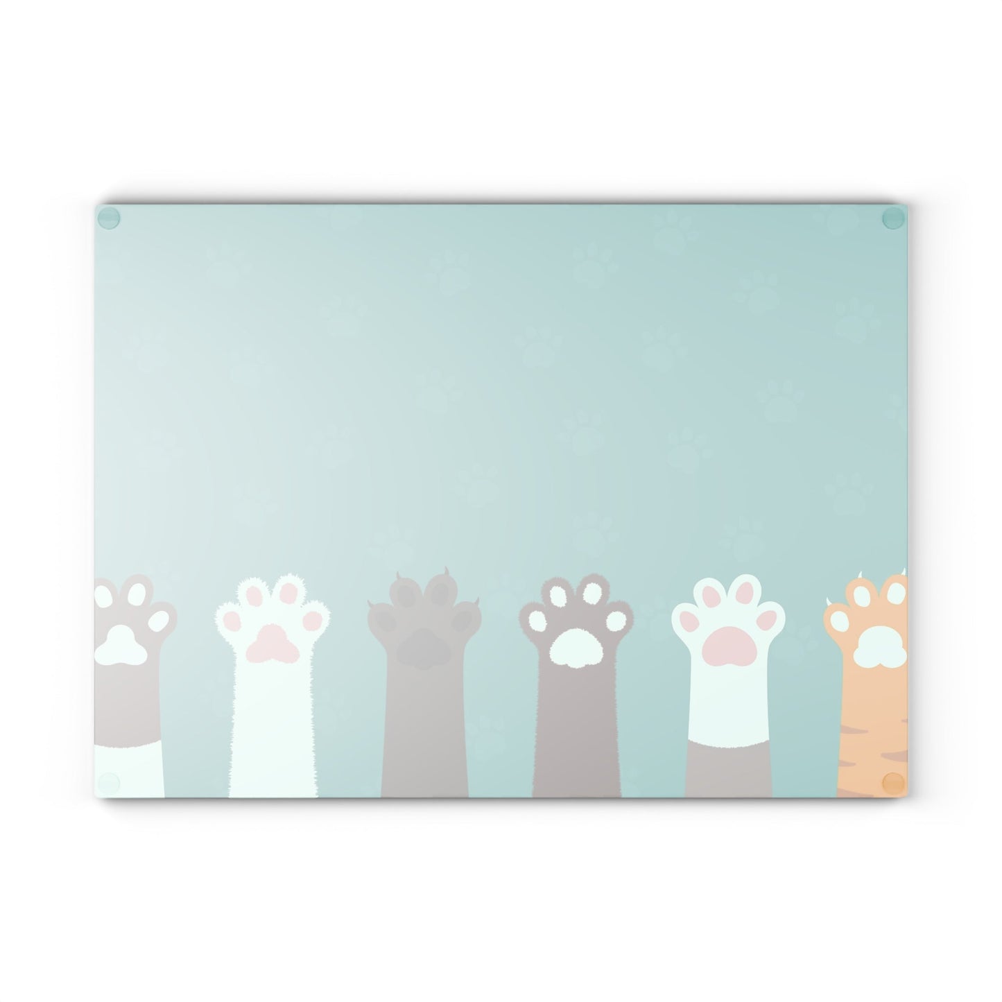 Raise Your Paws Glass Cutting Board - Home Decor - Epileptic Al’s Shop