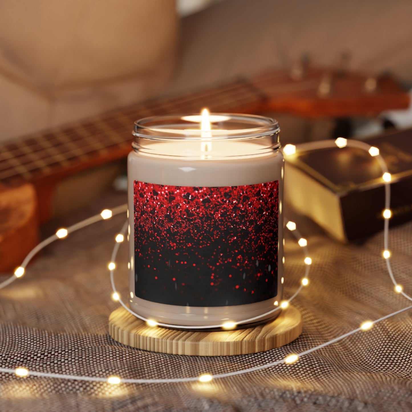 Red Glitter Scented Soy Candle, 9oz - Home Decor - Epileptic Al’s Shop