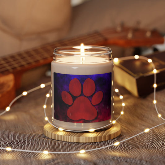 Red Paw Scented Soy Candle, 9oz - Home Decor - Epileptic Al’s Shop