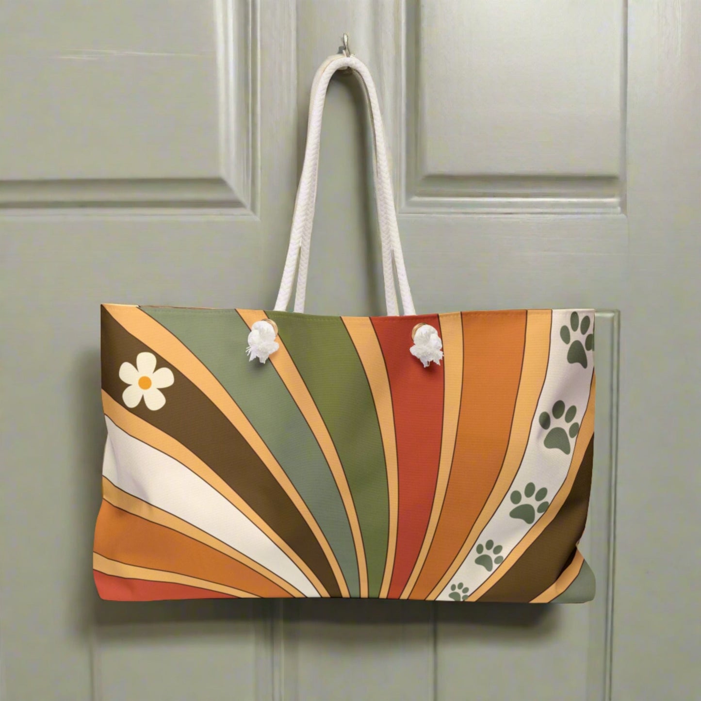 Retro Paw Prints Weekender Bag - Bags - Epileptic Al’s Shop