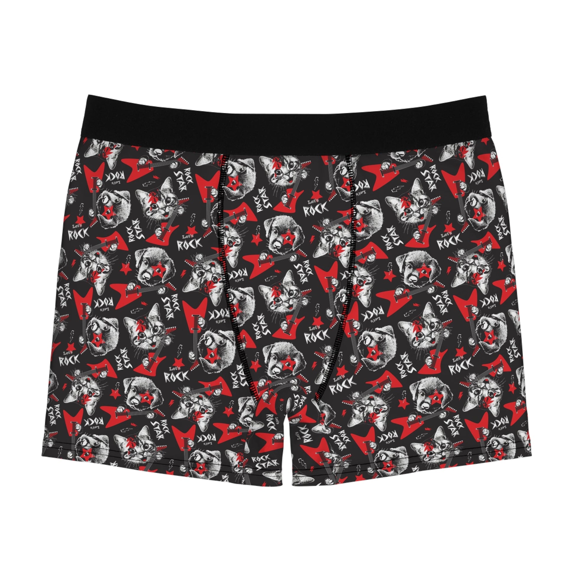 Rock Star Cat Men's Boxer Briefs - Clothing - Epileptic Al’s Shop