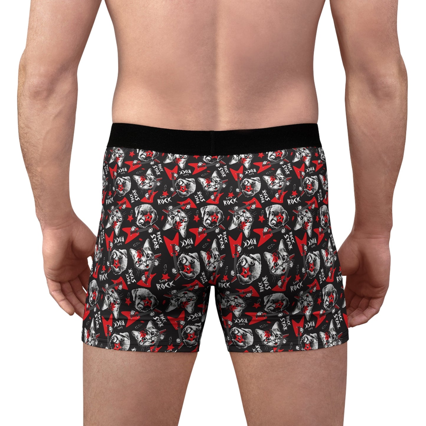 Rock Star Cat Men's Boxer Briefs - Clothing - Epileptic Al’s Shop