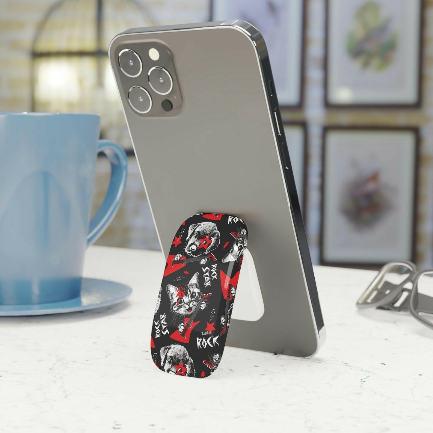 Rockstar Cat Phone Click - On Grip - Accessories - Epileptic Al’s Shop