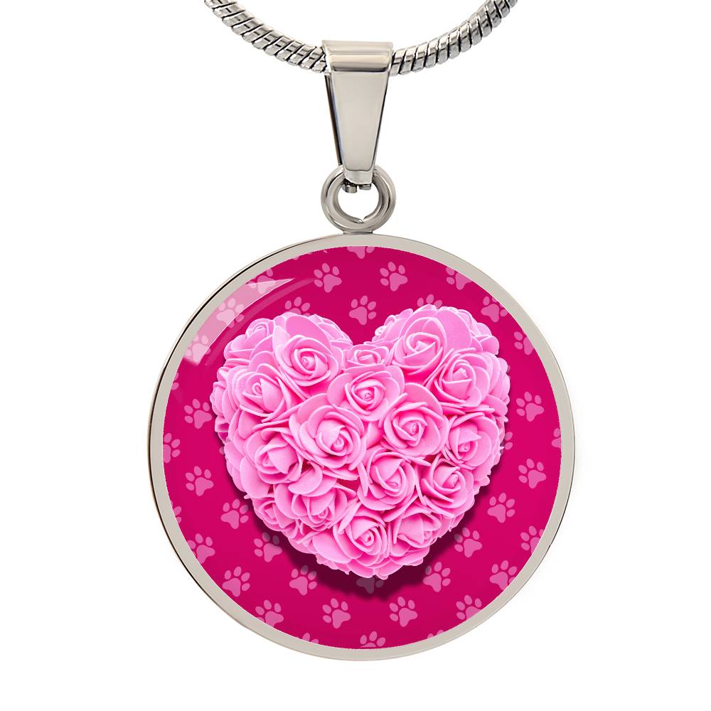 Rose Heart Necklace - Jewelry - Epileptic Al’s Shop