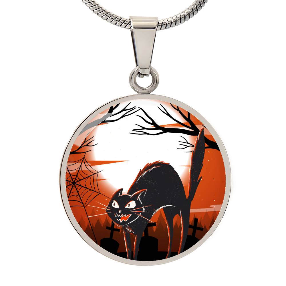 Scaredy Cat Halloween Necklace - Jewelry - EpiAl's Shop