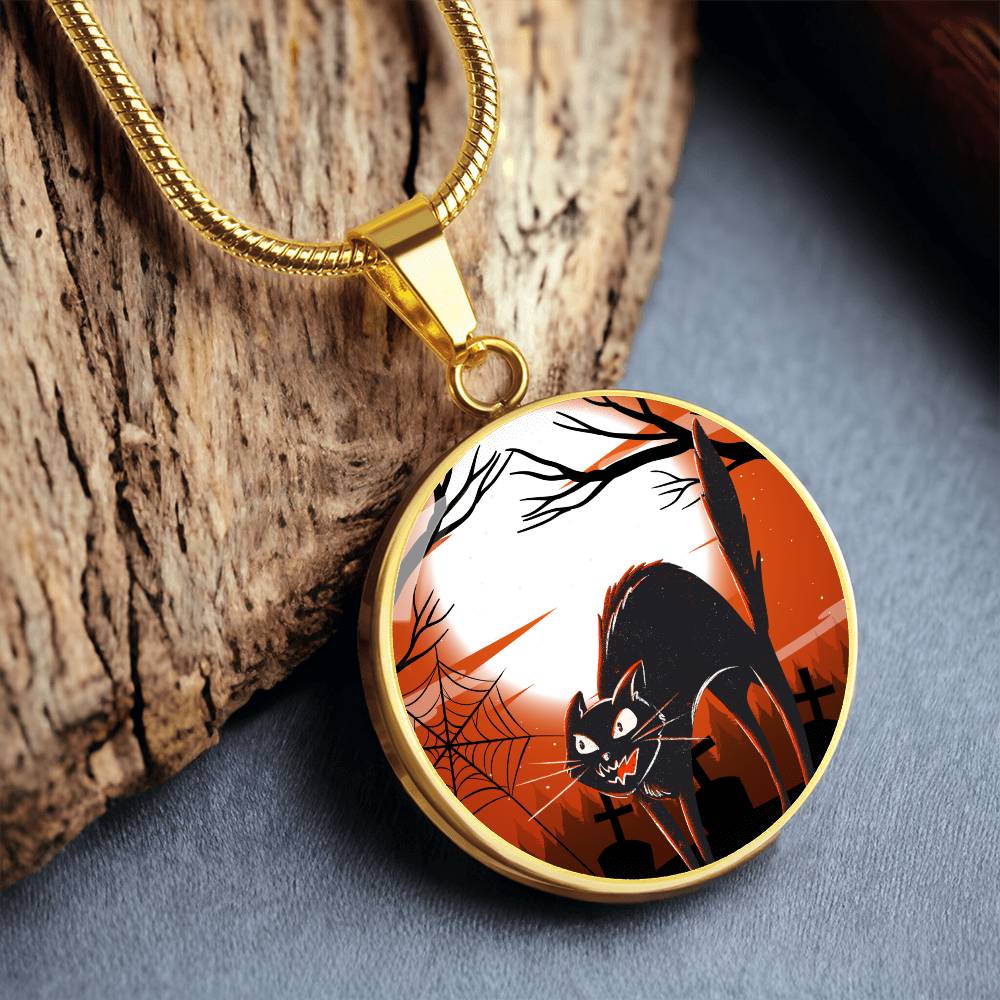 Scaredy Cat Halloween Necklace - Jewelry - EpiAl's Shop