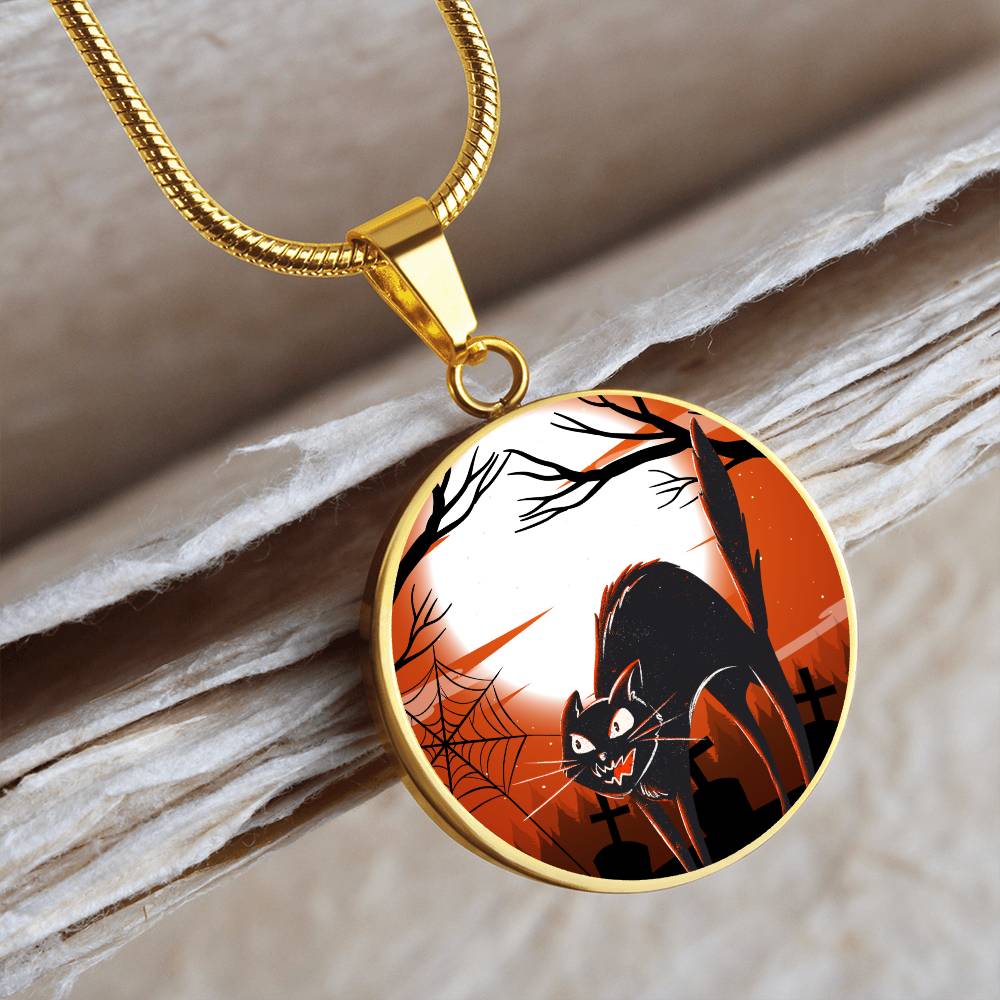 Scaredy Cat Halloween Necklace - Jewelry - EpiAl's Shop