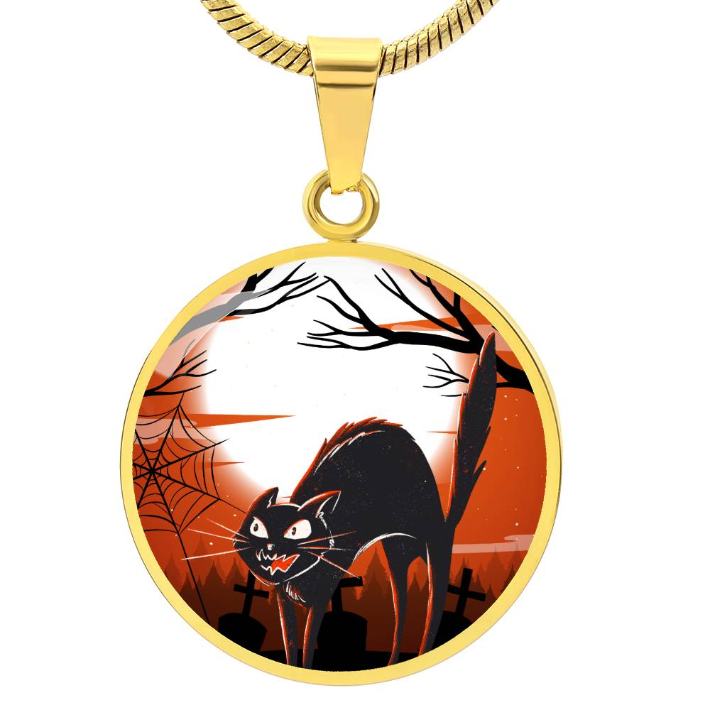 Scaredy Cat Halloween Necklace - Jewelry - EpiAl's Shop