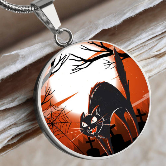 Scaredy Cat Halloween Necklace - Jewelry - EpiAl's Shop