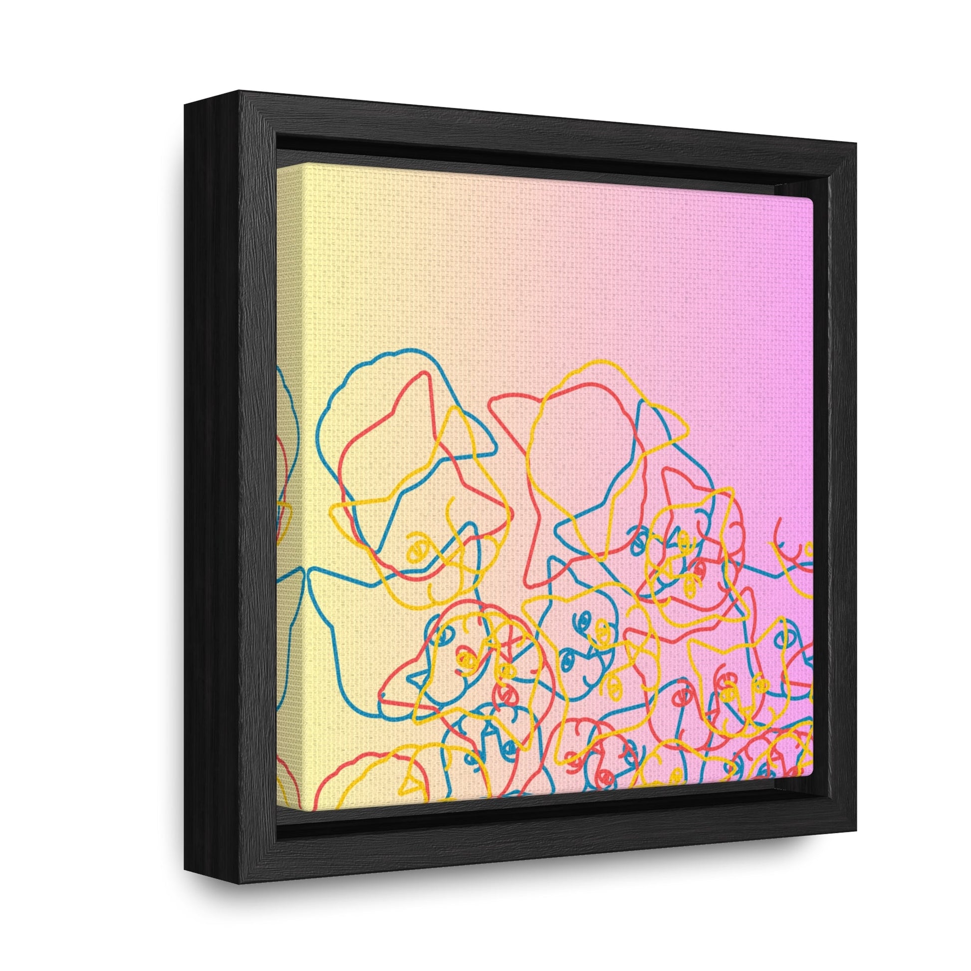 Scribble Kitties Gallery Canvas Wraps, Square Frame - Canvas - Epileptic Al’s Shop